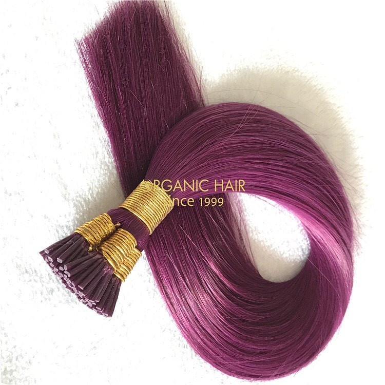 Colored discount pre-bonded hair extensions with best quality A212